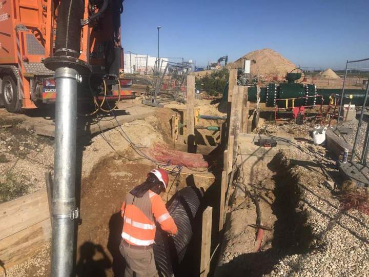 Aspiration de graviers Ain